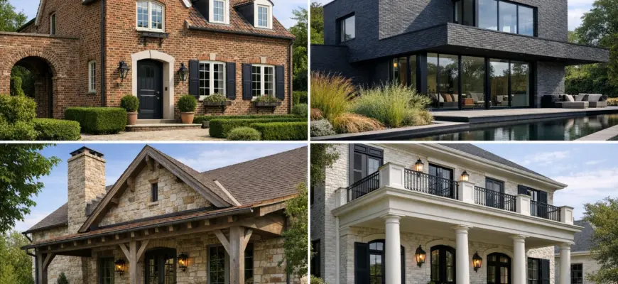 Как выбрать облицовочный кирпич для разных стилей фасадов